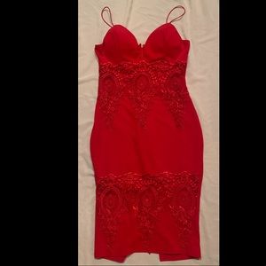 Red Fashion Nova dress. Great condition.